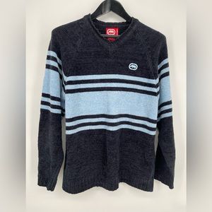 Ecko Blue V-neck Mens Jumper/Sweater in‎ EUC size M